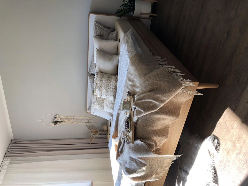 Lit LED 180 x 200 cm Marron clair