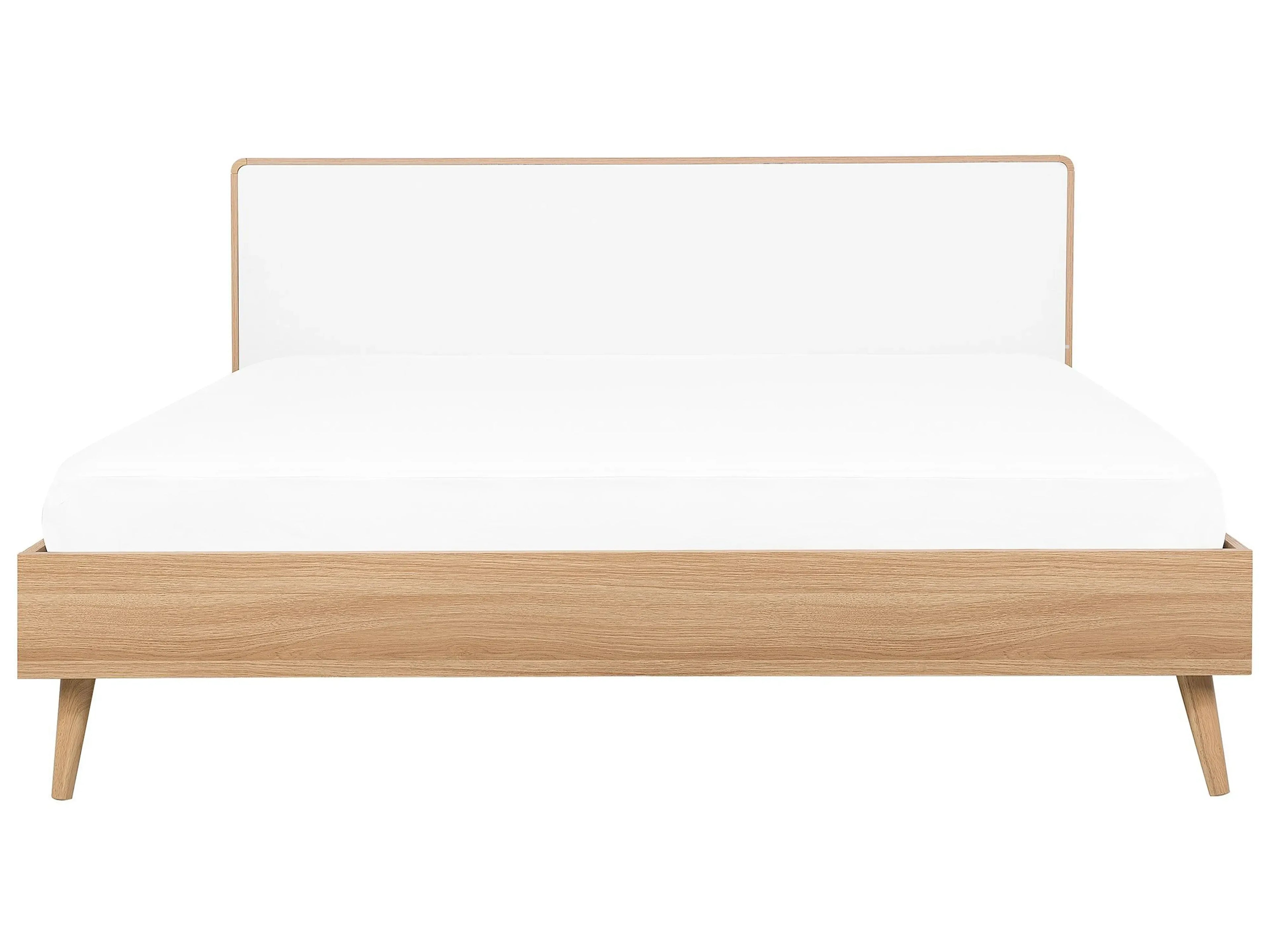 Letto con LED  180 x 200 cm Marrone chiaro