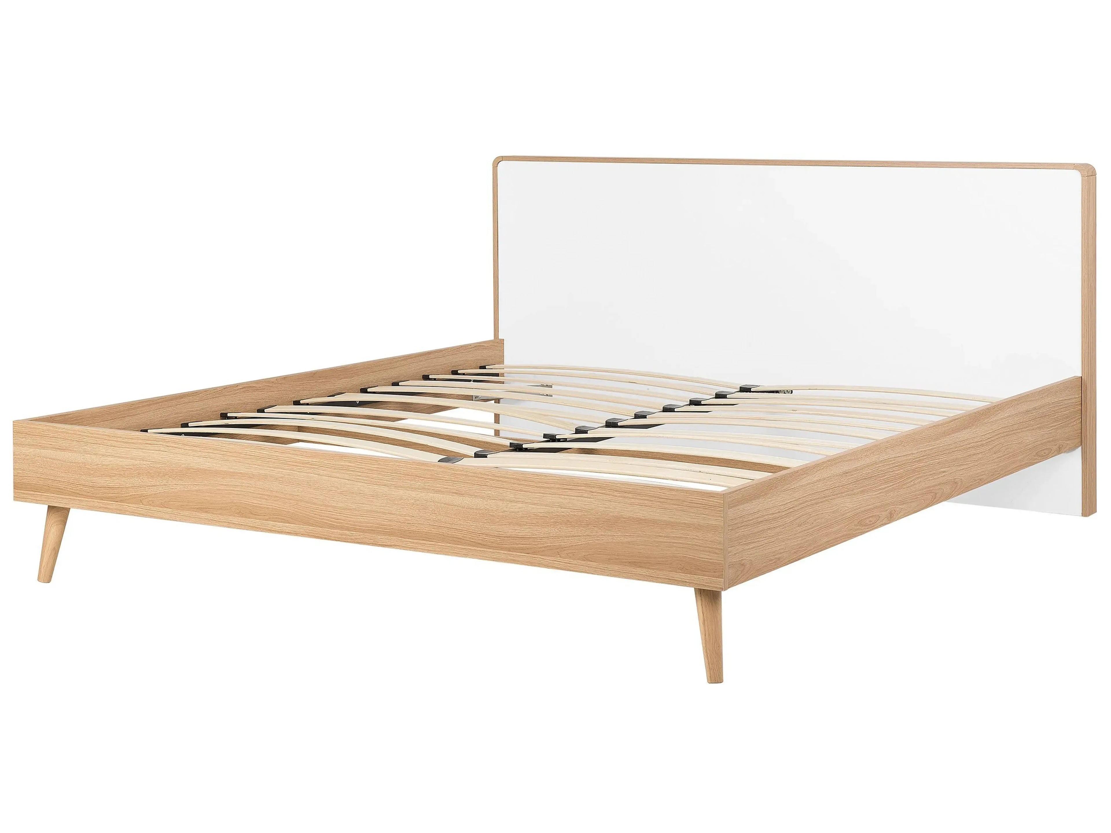 Letto con LED  180 x 200 cm Marrone chiaro