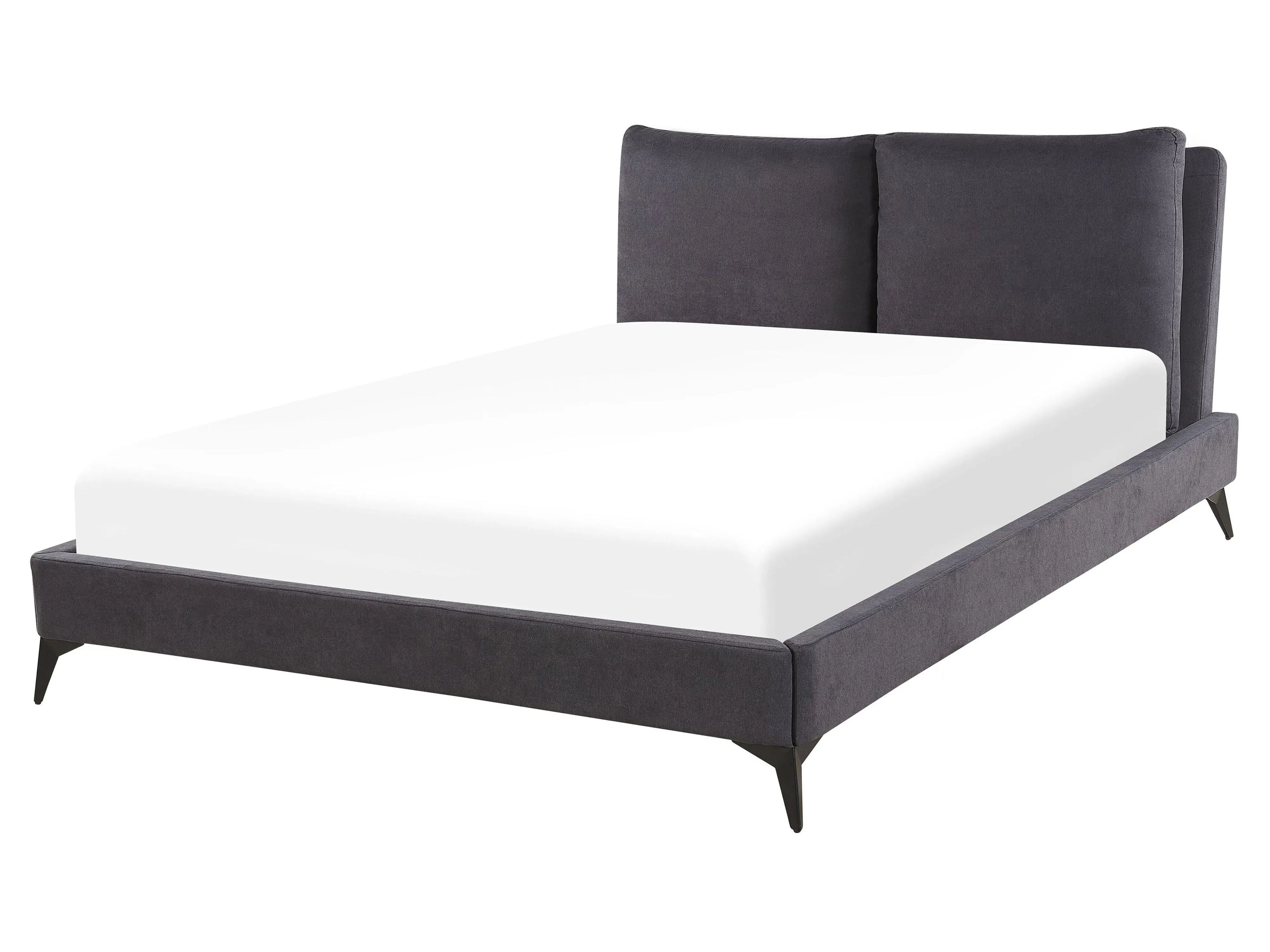 Letto Velluto  160 x 200 cm Grigio scuro