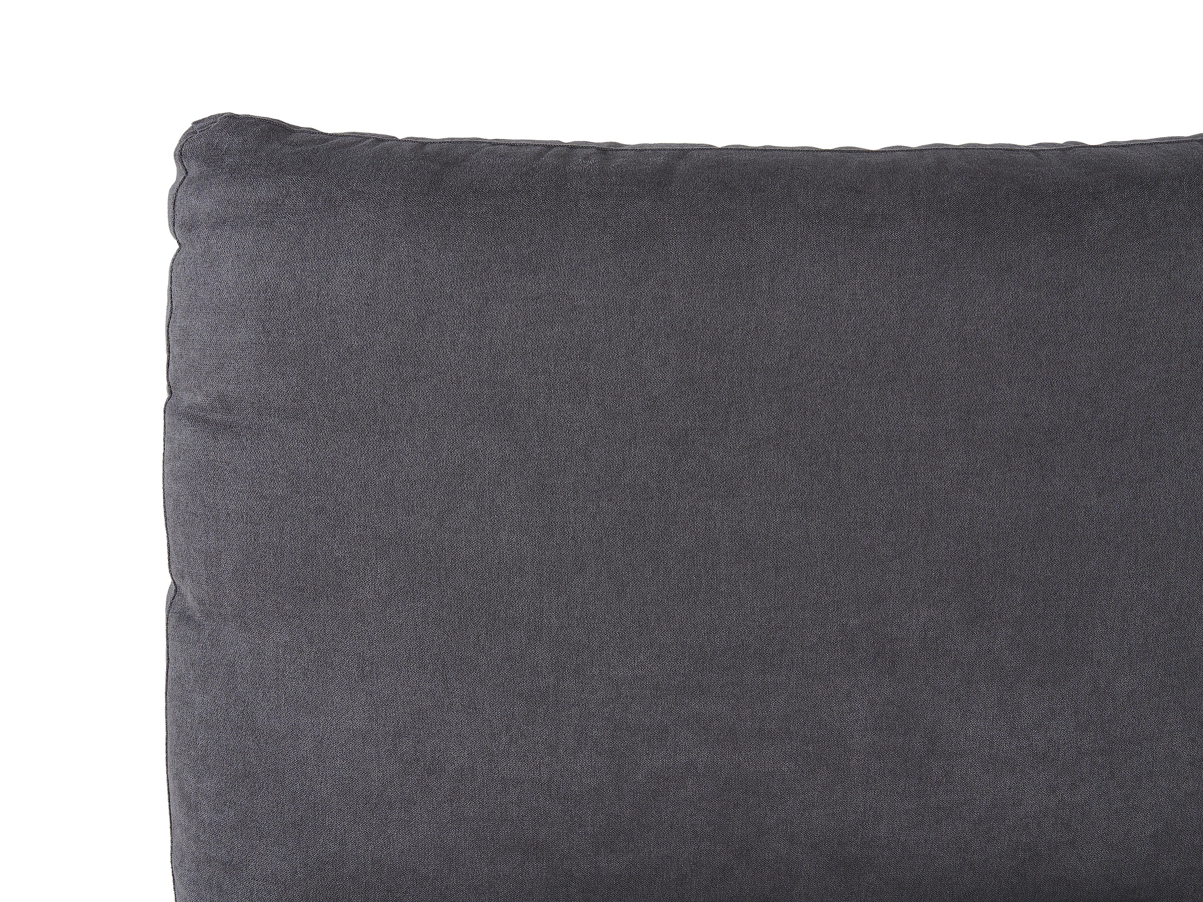 Lit Velours 160 x 200 cm Gris foncé