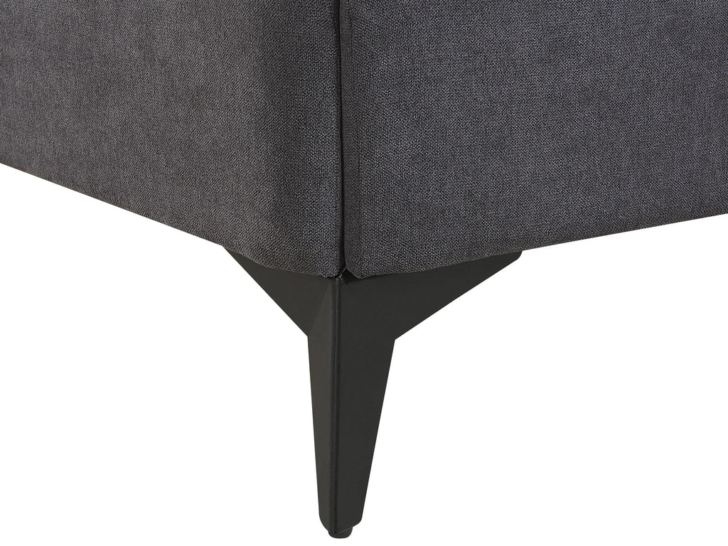 Lit Velours 160 x 200 cm Gris foncé