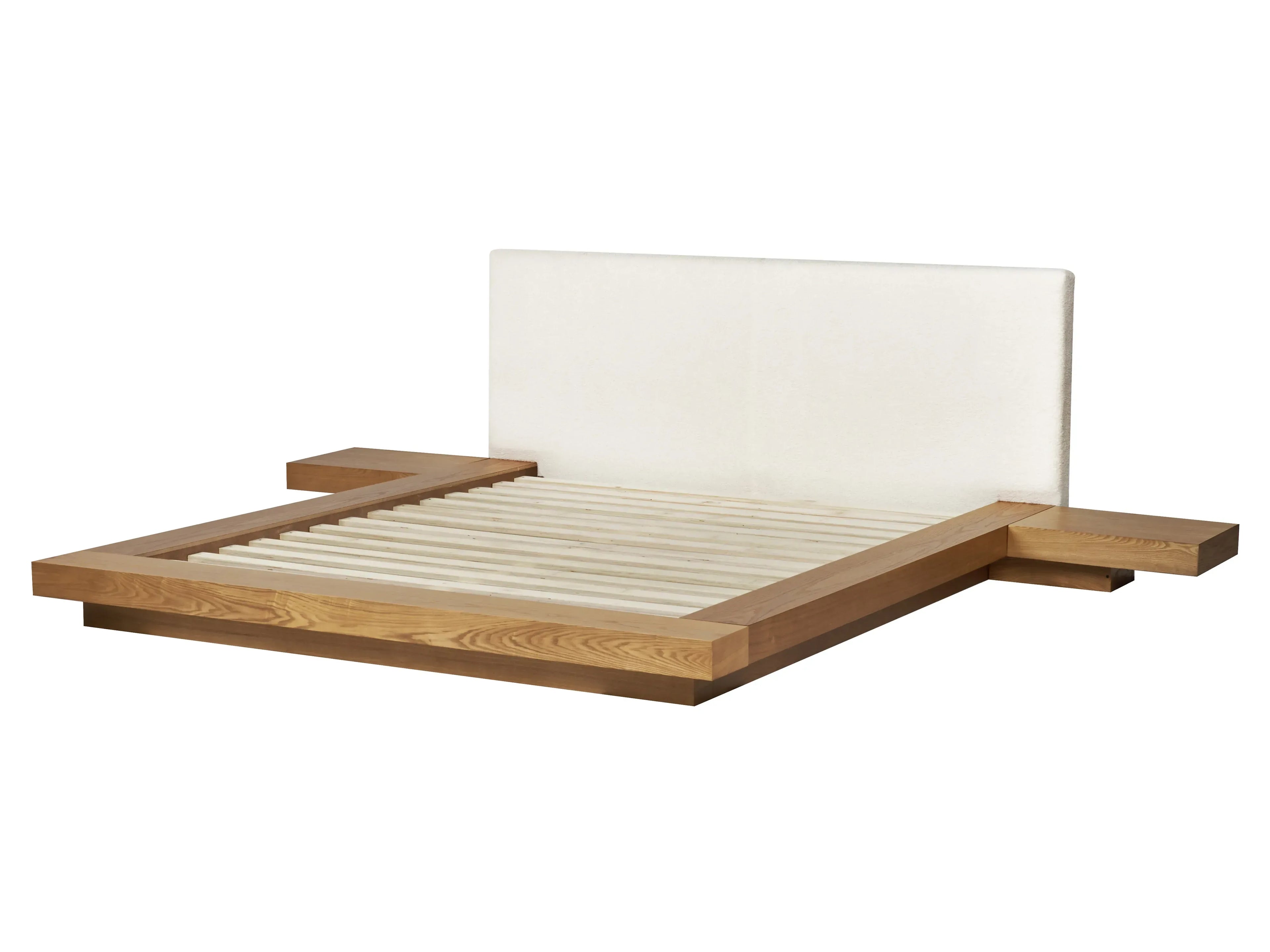 Lit avec LED 160 x 200 cm LED Frêne naturel