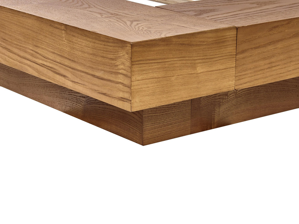 Lit avec LED 160 x 200 cm LED Frêne naturel