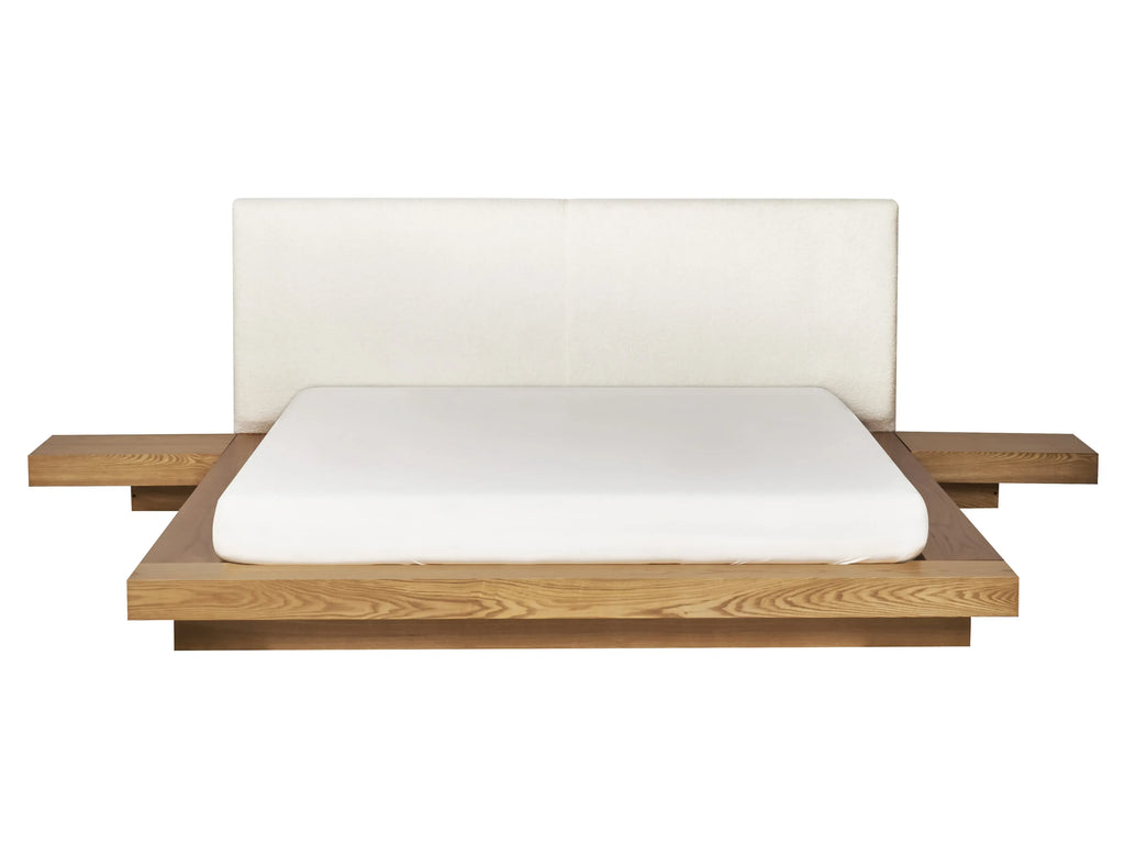 Lit avec LED 160 x 200 cm LED Frêne naturel