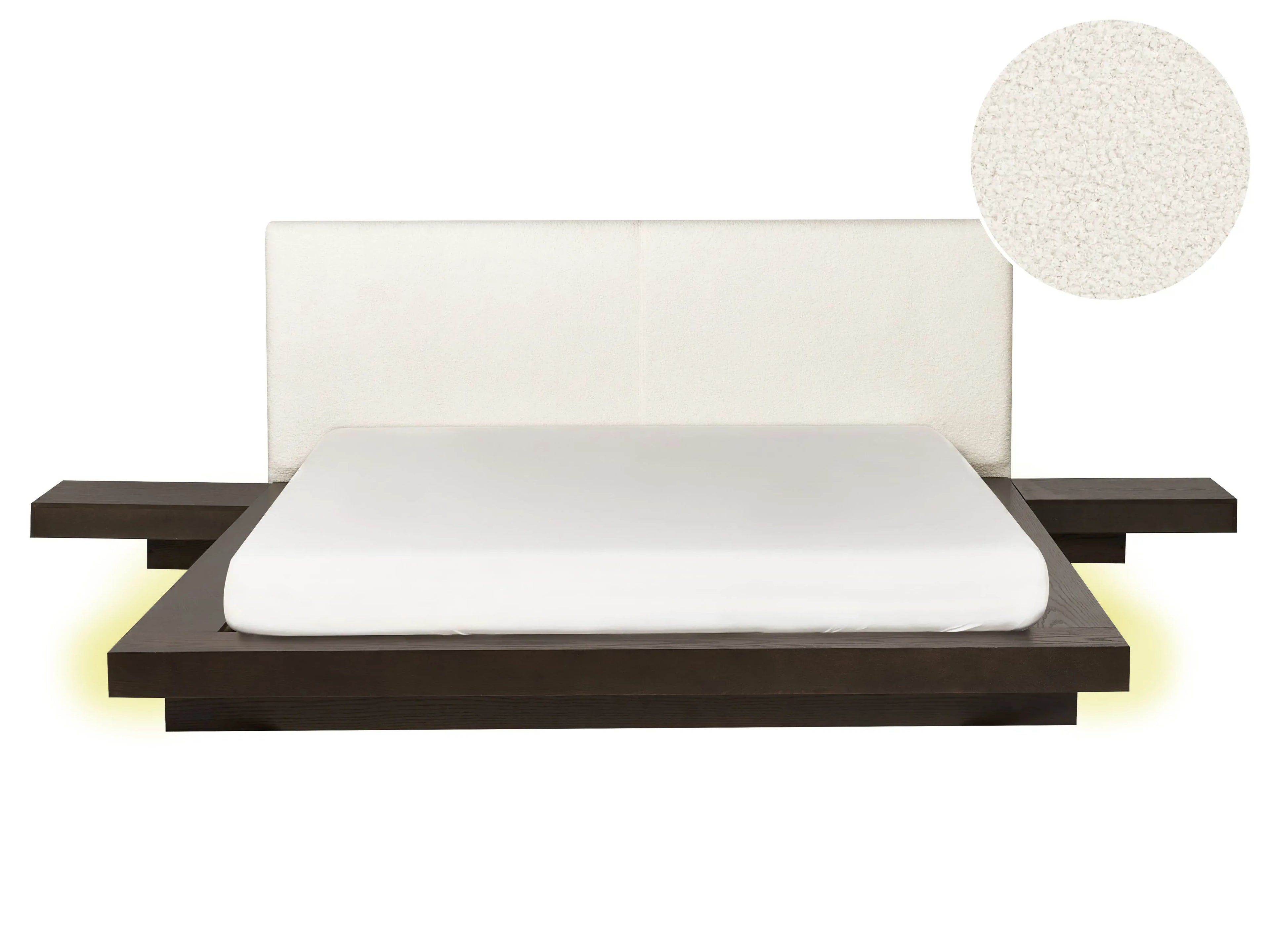 Letto con LED Boucl ZEN 160 x 200 cm LED Frasino scuro