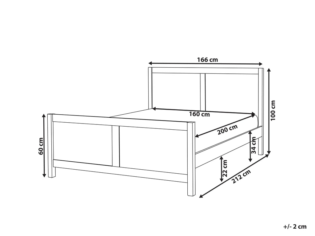 Letto Legno 160 x 200 cm Bianco