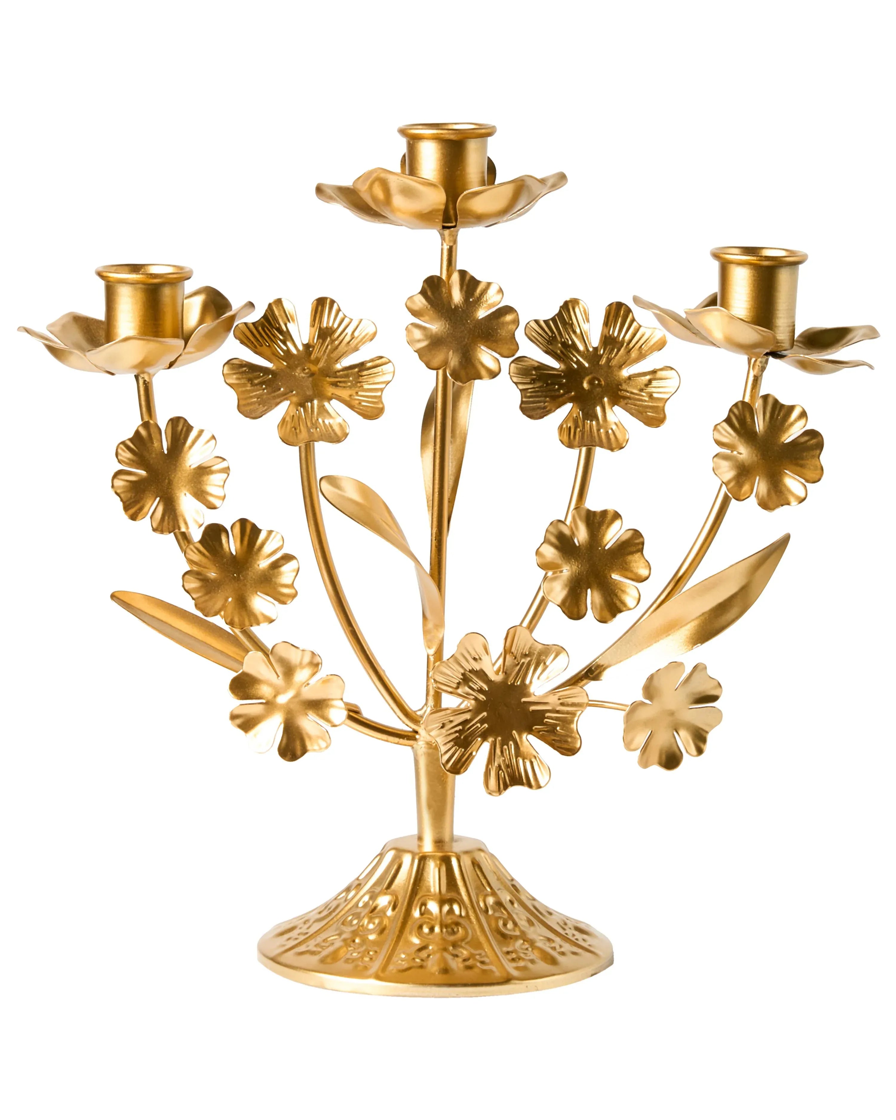 Portacandele  Metallo 25 cm Oro