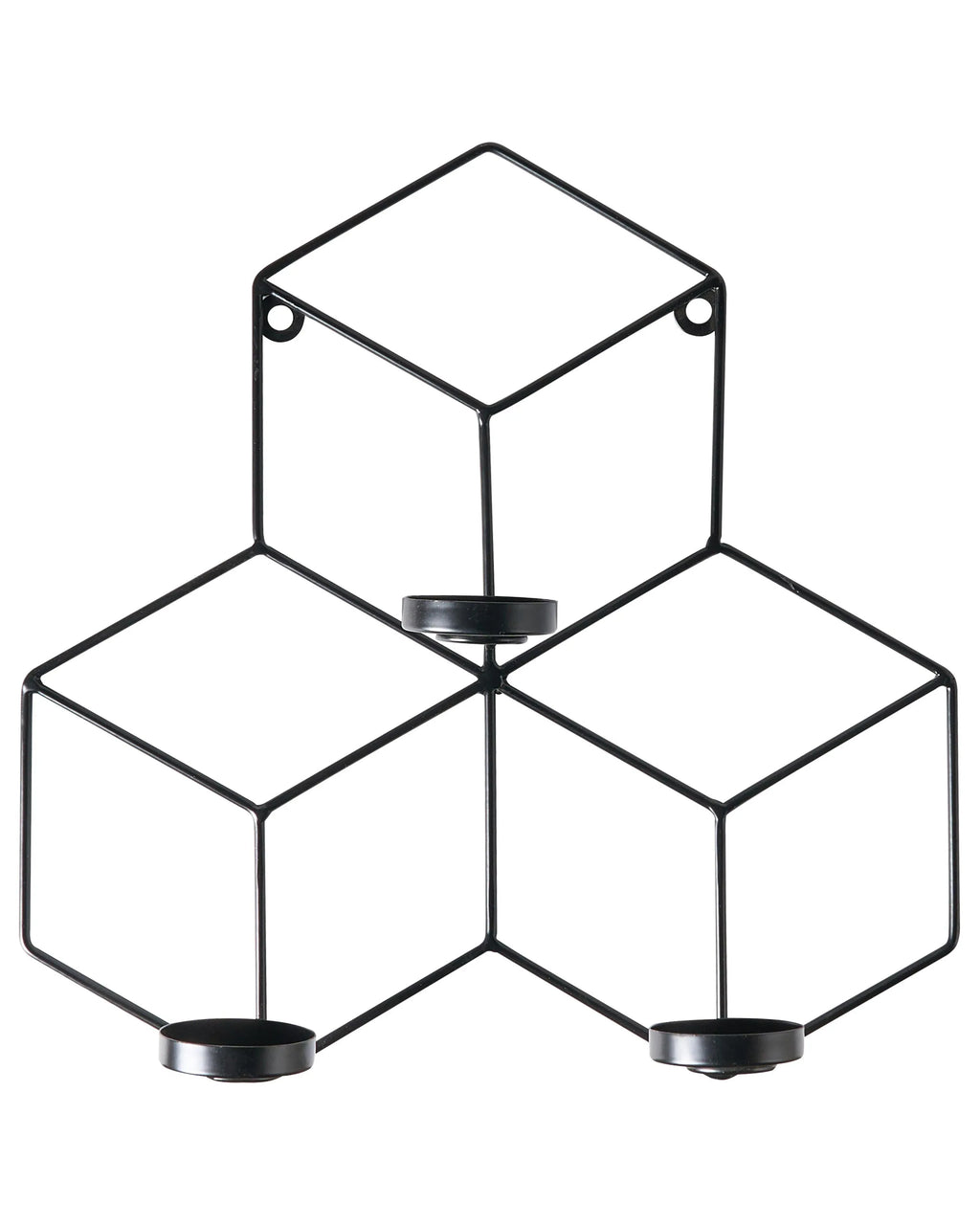 Portacandele da parete  Metallo 31 cm Nero