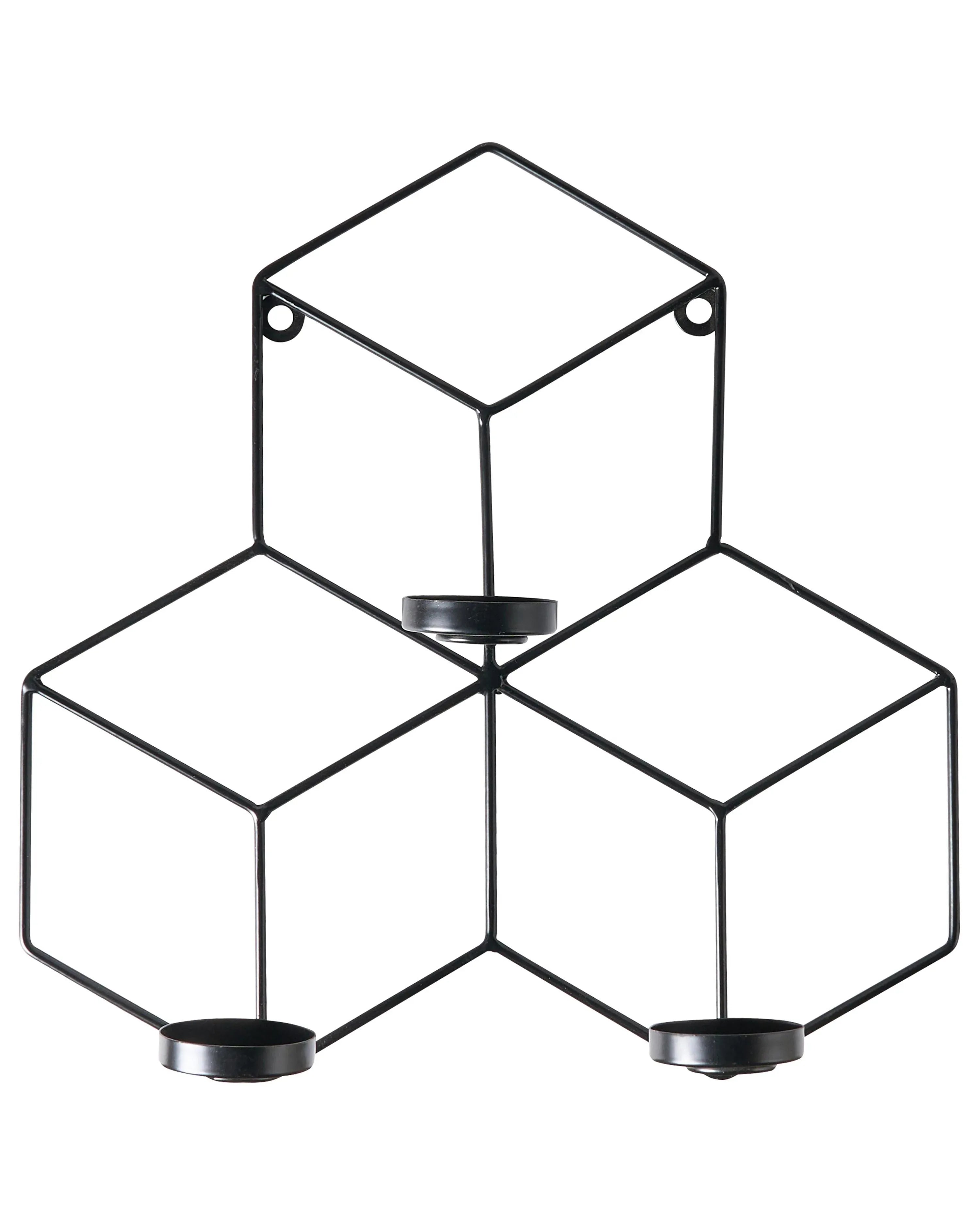 Portacandele da parete  Metallo 31 cm Nero