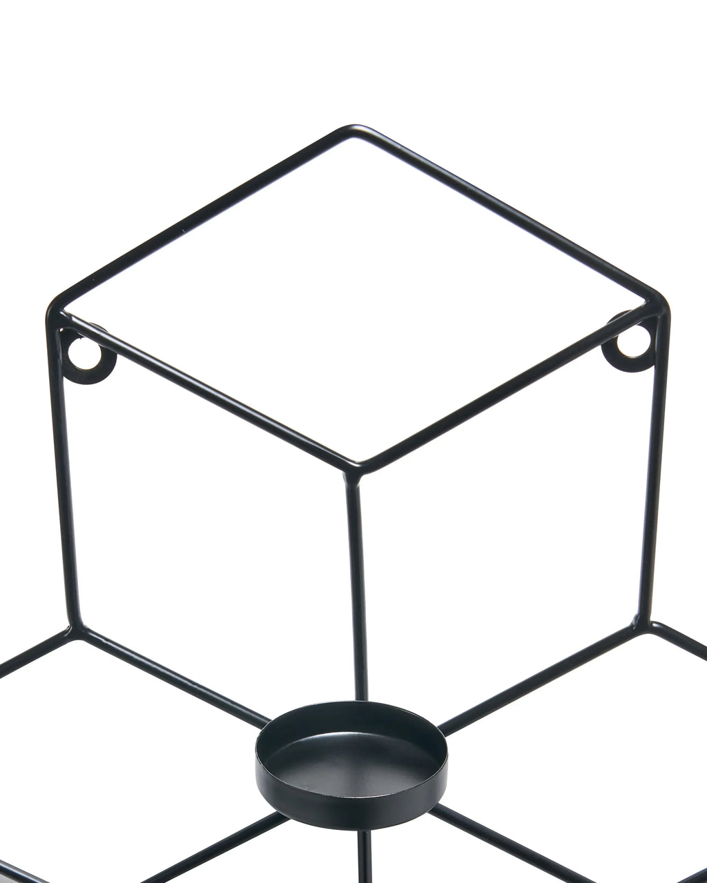 Porte-bougie mural Métal 31 cm Noir