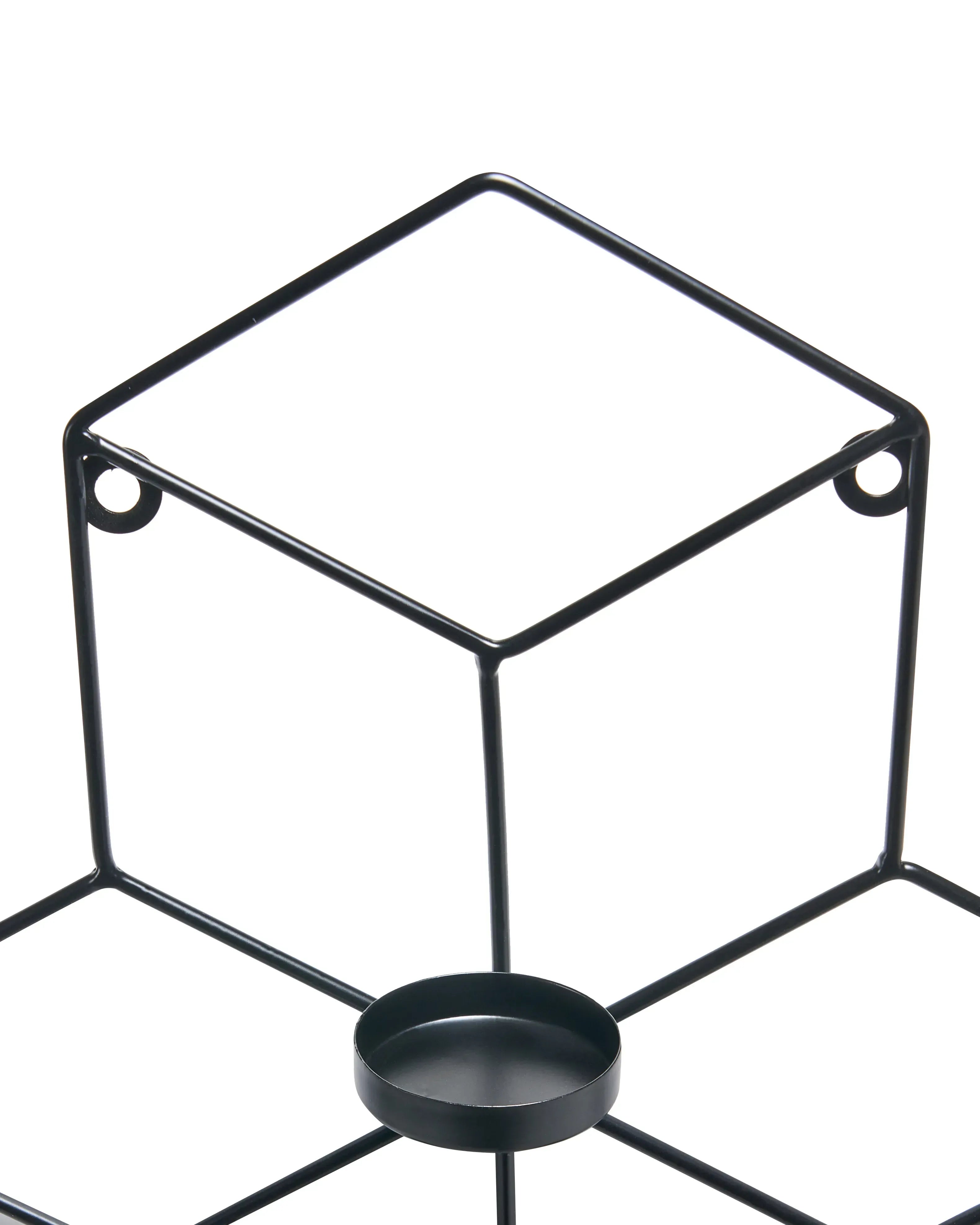 Portacandele da parete Metallo 31 cm Nero