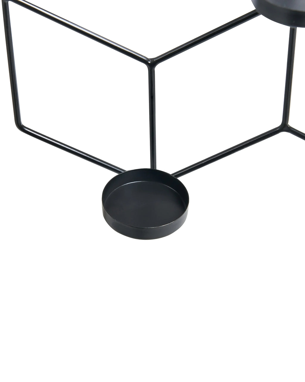 Porte-bougie mural Métal 31 cm Noir