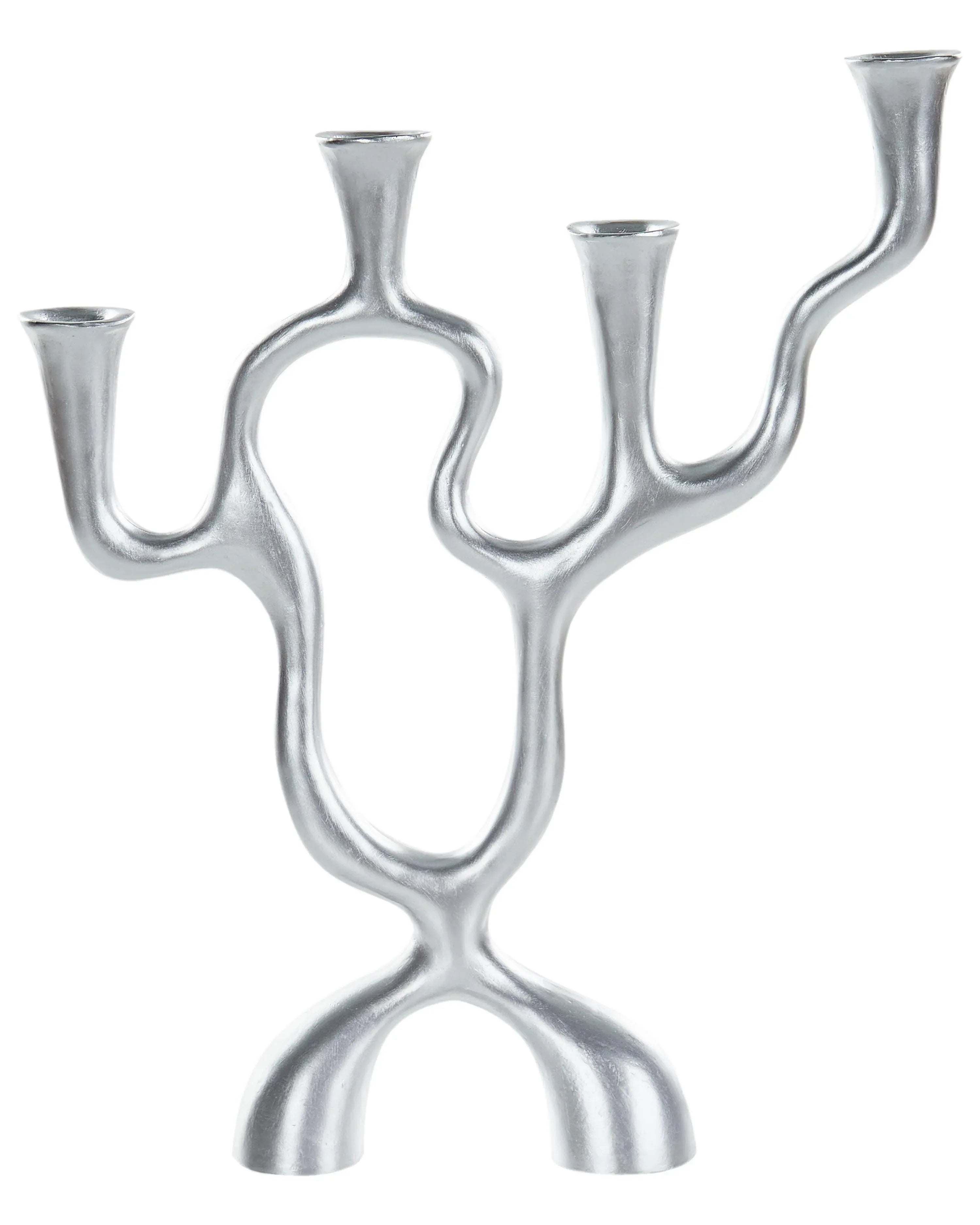 Portacandele  Metallo 41 cm Argento