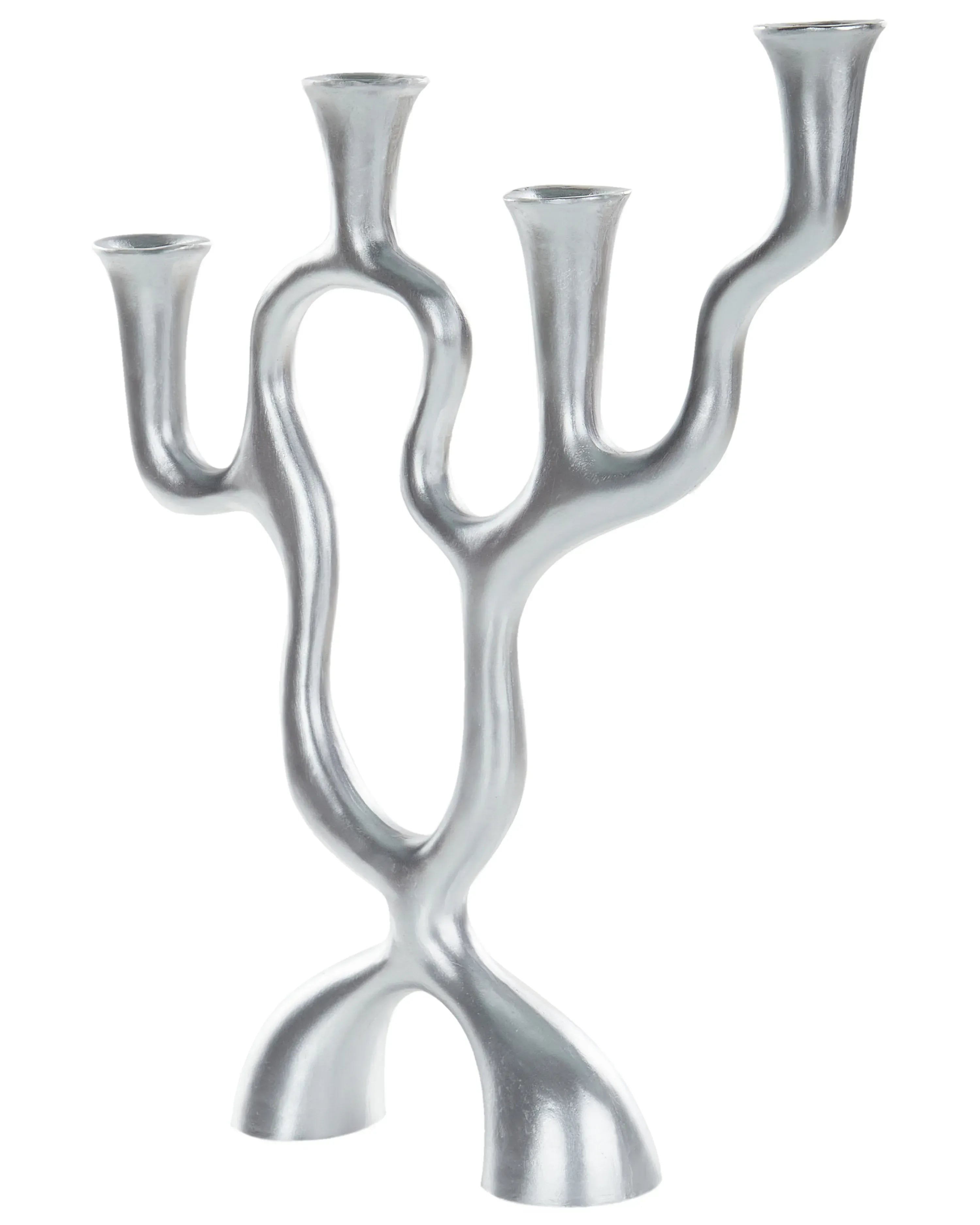Portacandele Metallo 41 cm Argento