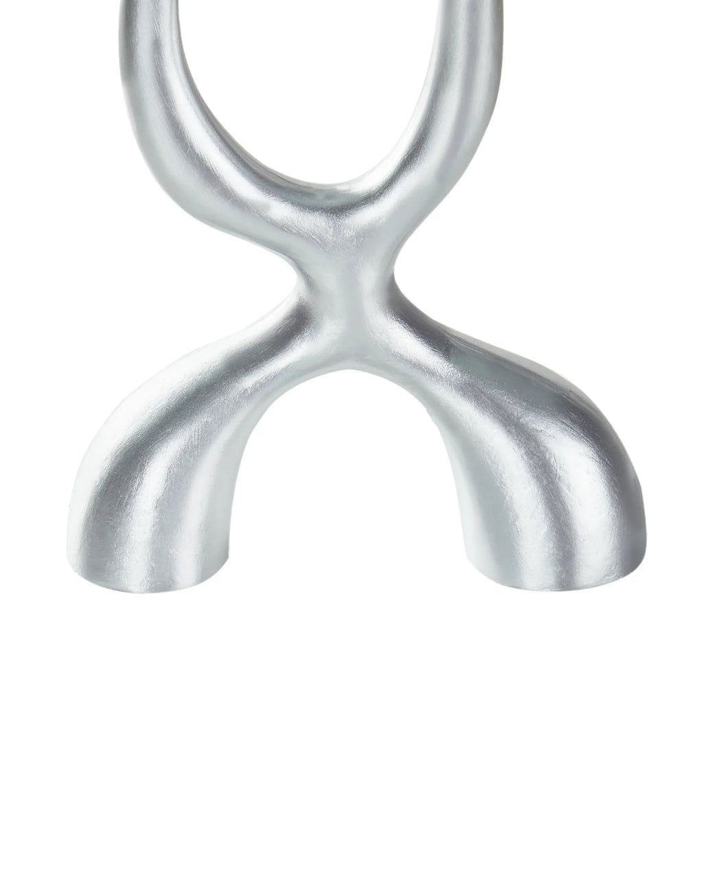 Bougeoir en métal 41 cm argenté