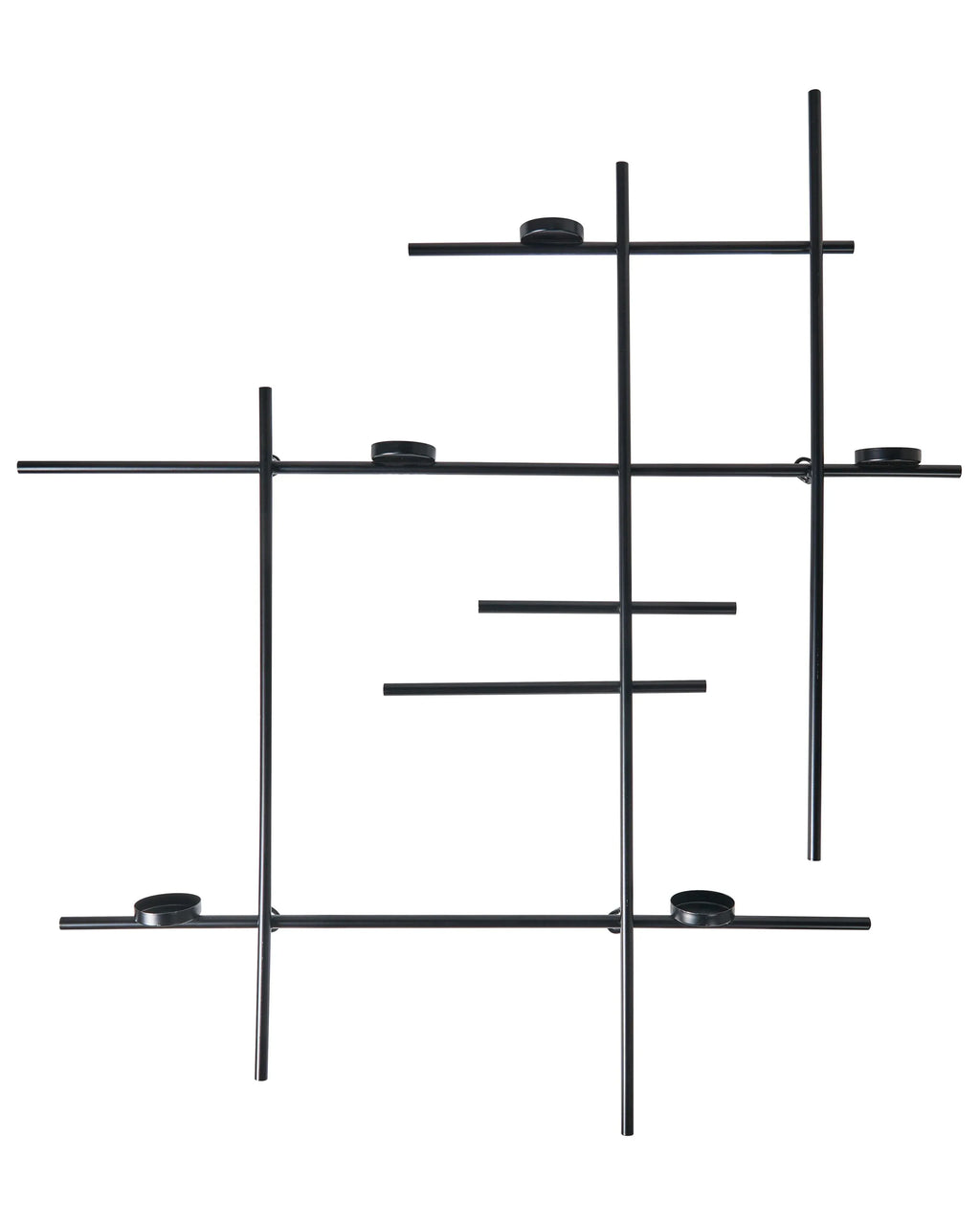 Portacandele da parete  74 cm Nero