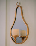 Porte-bougies mural Métal 45 cm Or