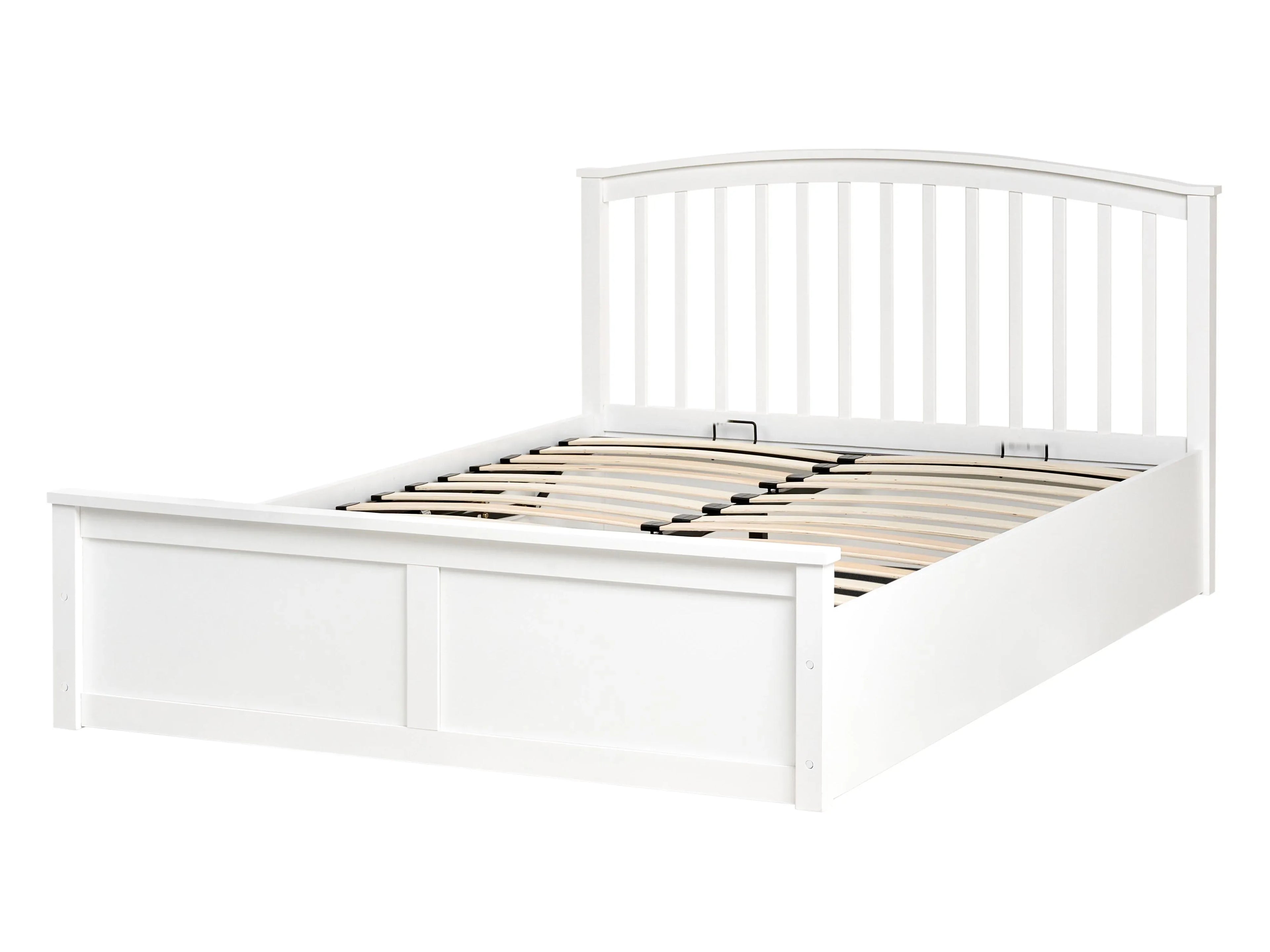 Letto contenitore Legno di pino  140 x 200 cm Bianco