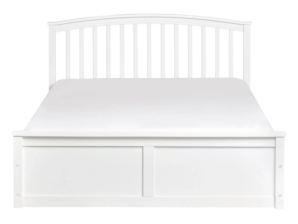 Lit coffre Pin massif  140 x 200 cm Blanc