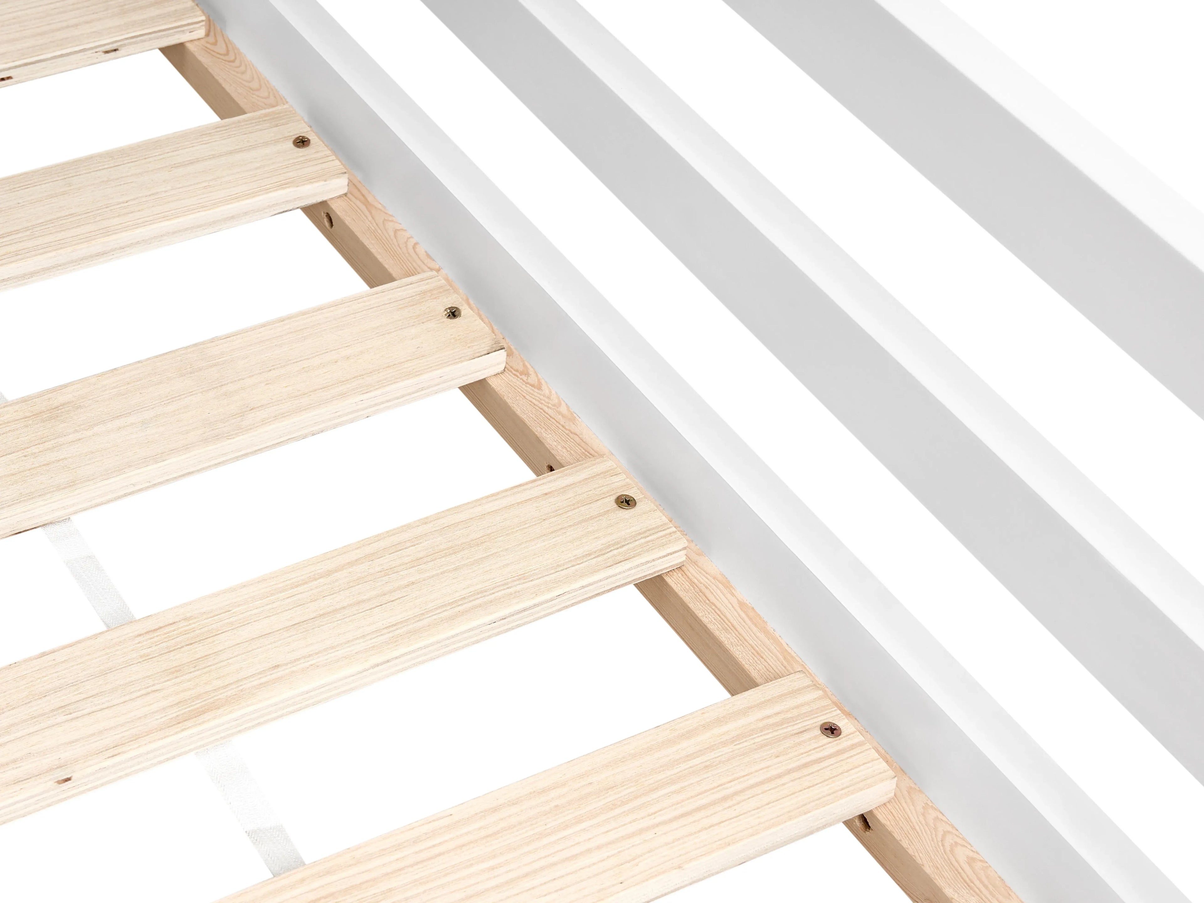 Lit enfant avec tiroirs Maison Bois de pin 90 x 200 cm Blanc