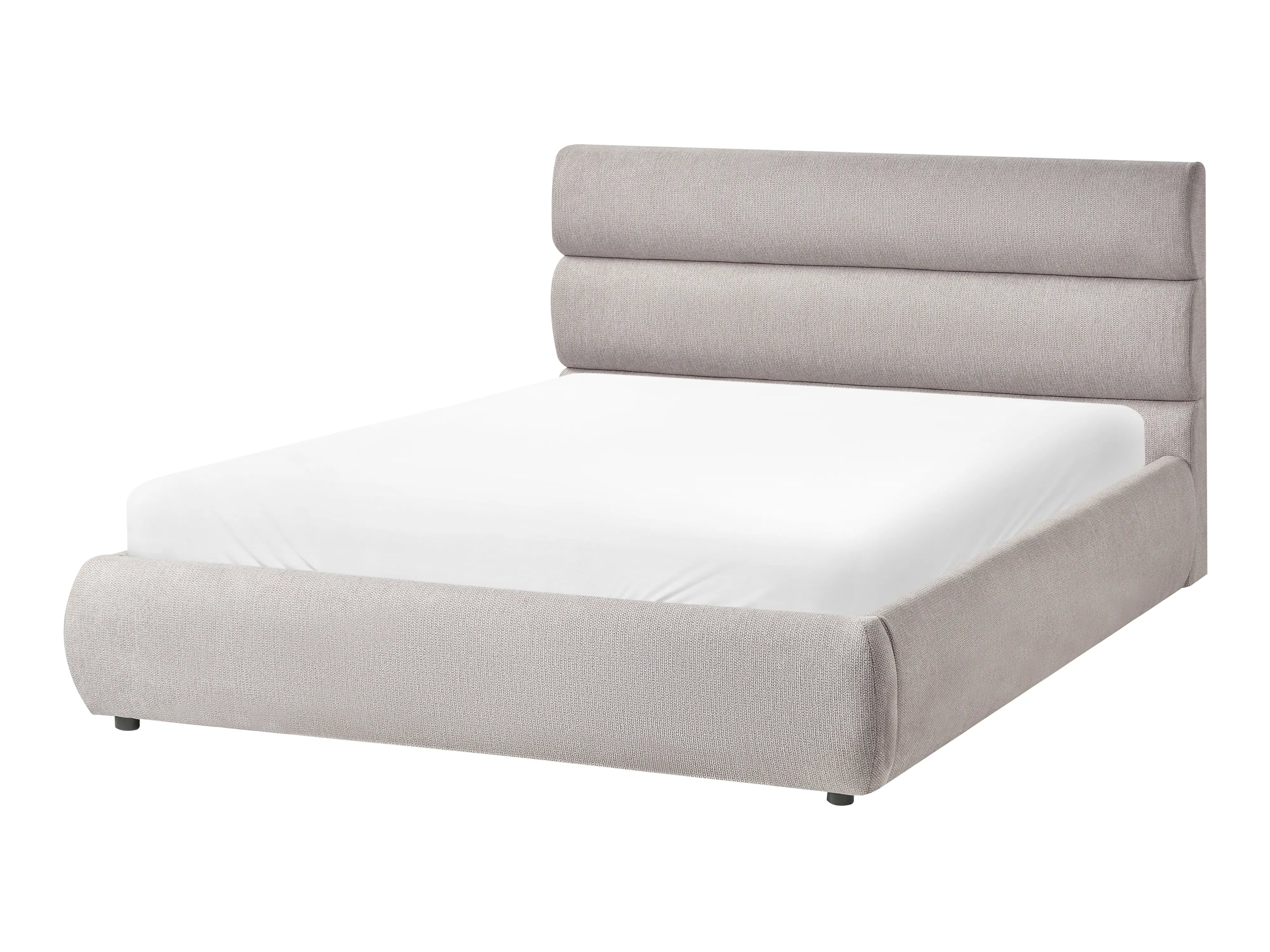 Letto contenitore Lino sintetico 140 x 200 cm Grigio
