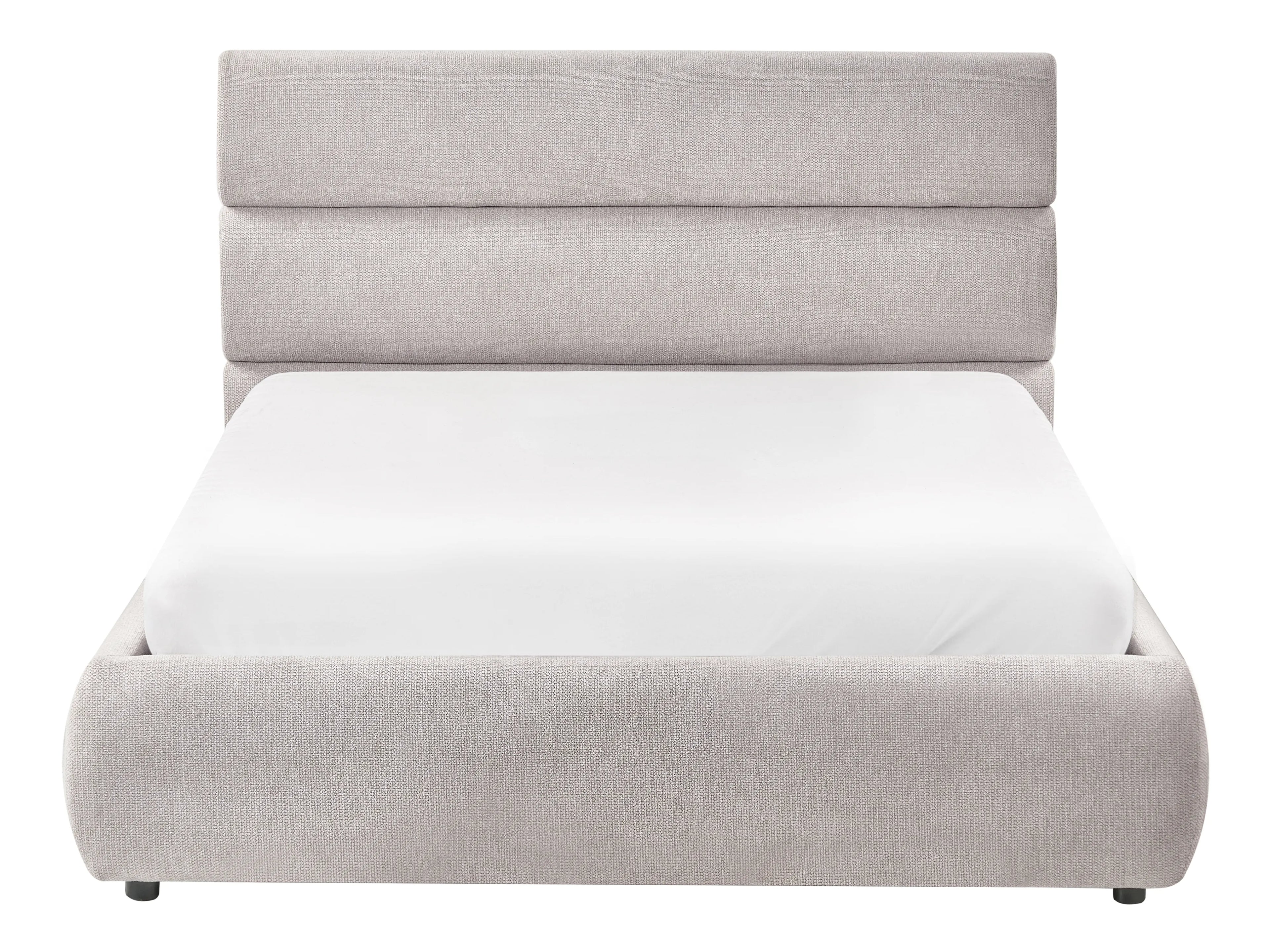 Letto contenitore Lino sintetico 140 x 200 cm Grigio