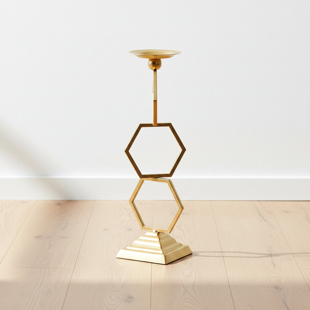 Portacandele  Metallo 44 cm Oro
