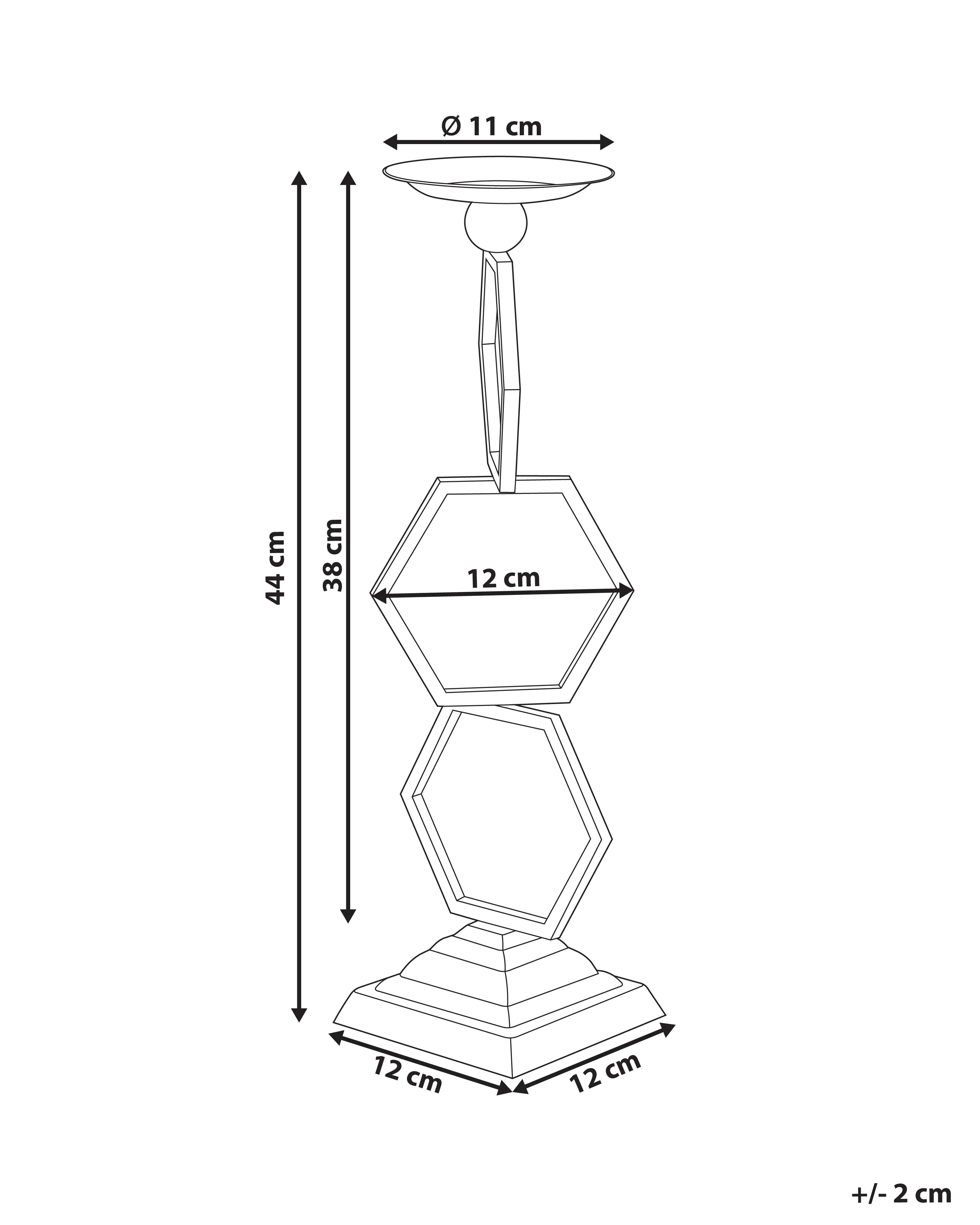 Chandelier Métal 44 cm Or