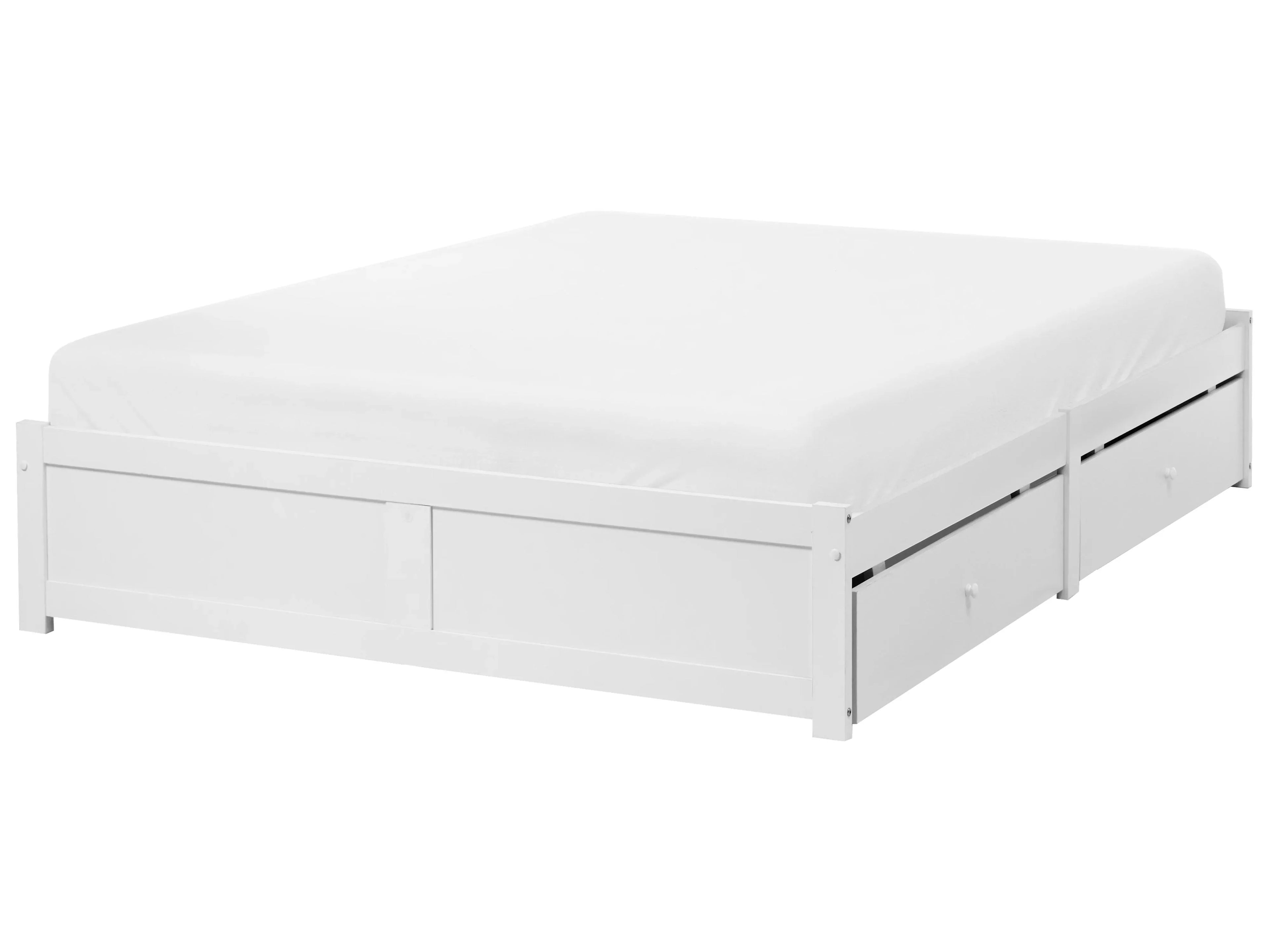 Letto con cassetti contenitore senza testata  160 x 200 cm Bianco