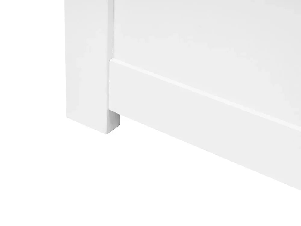 Lit avec tiroirs de rangement sans tête de lit 160 x 200 cm Blanc