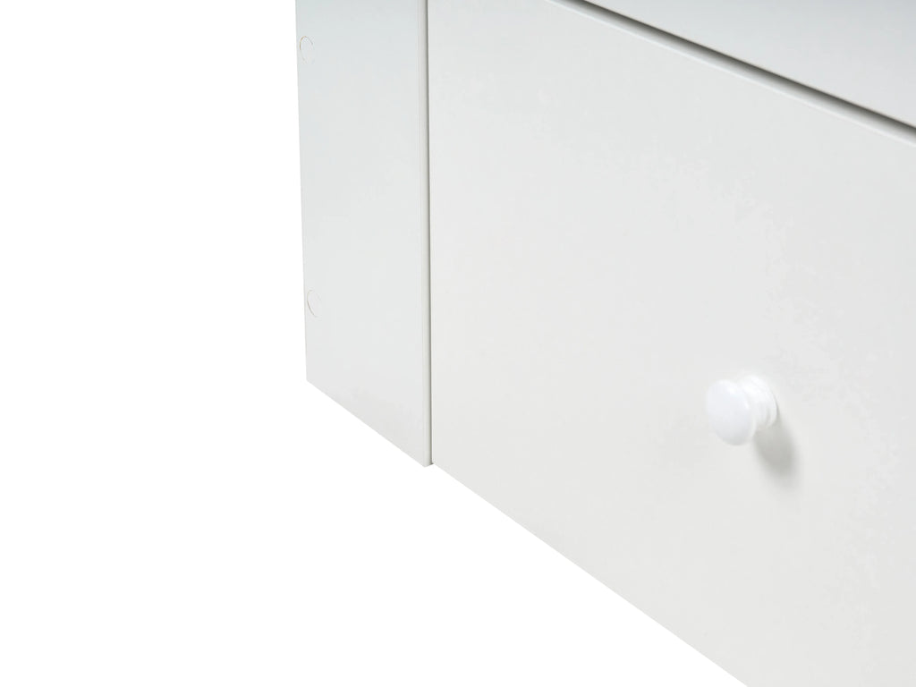 Lit avec tiroirs de rangement 160 x 200 cm Blanc