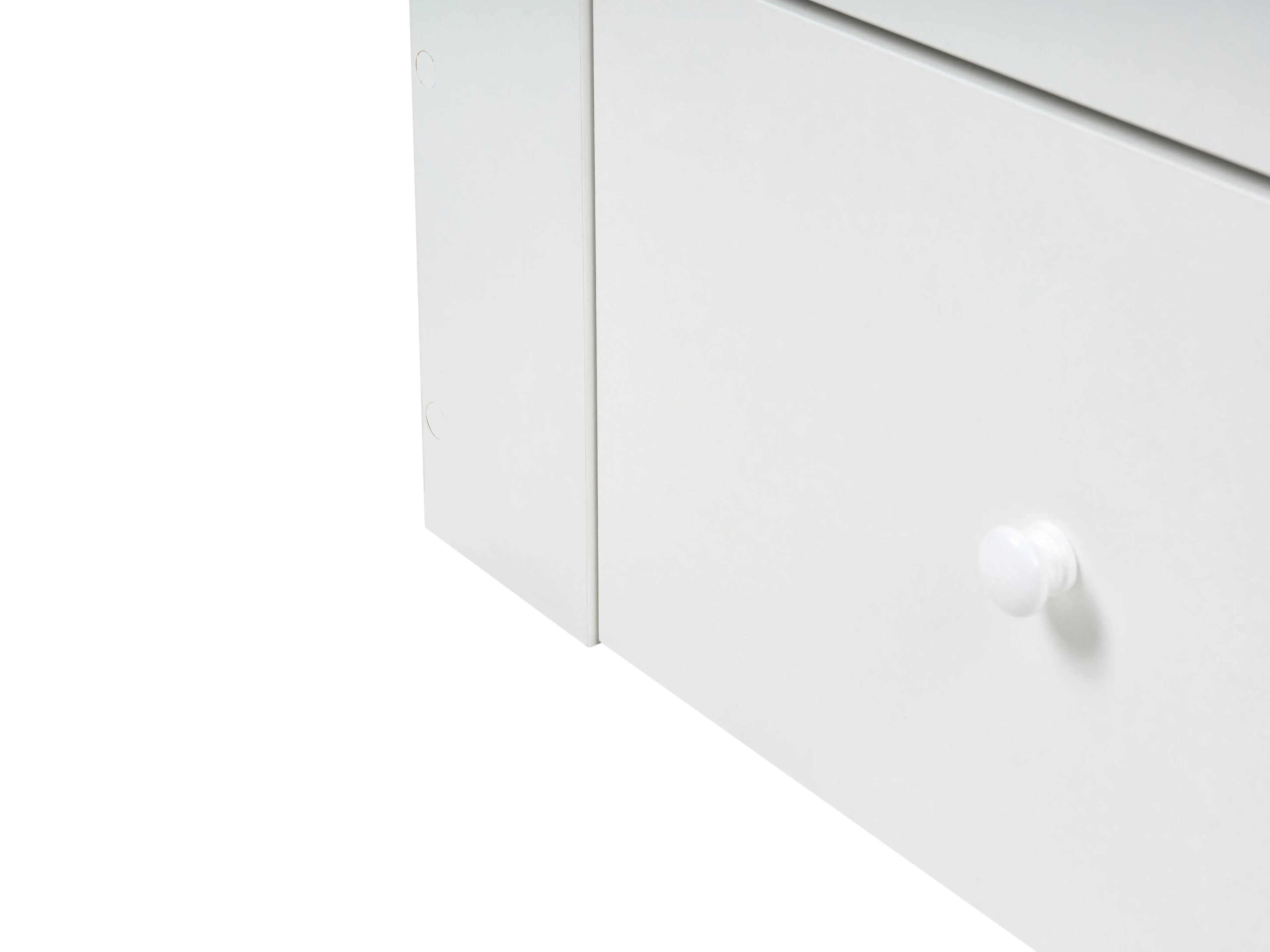Lit avec tiroirs de rangement 160 x 200 cm Blanc
