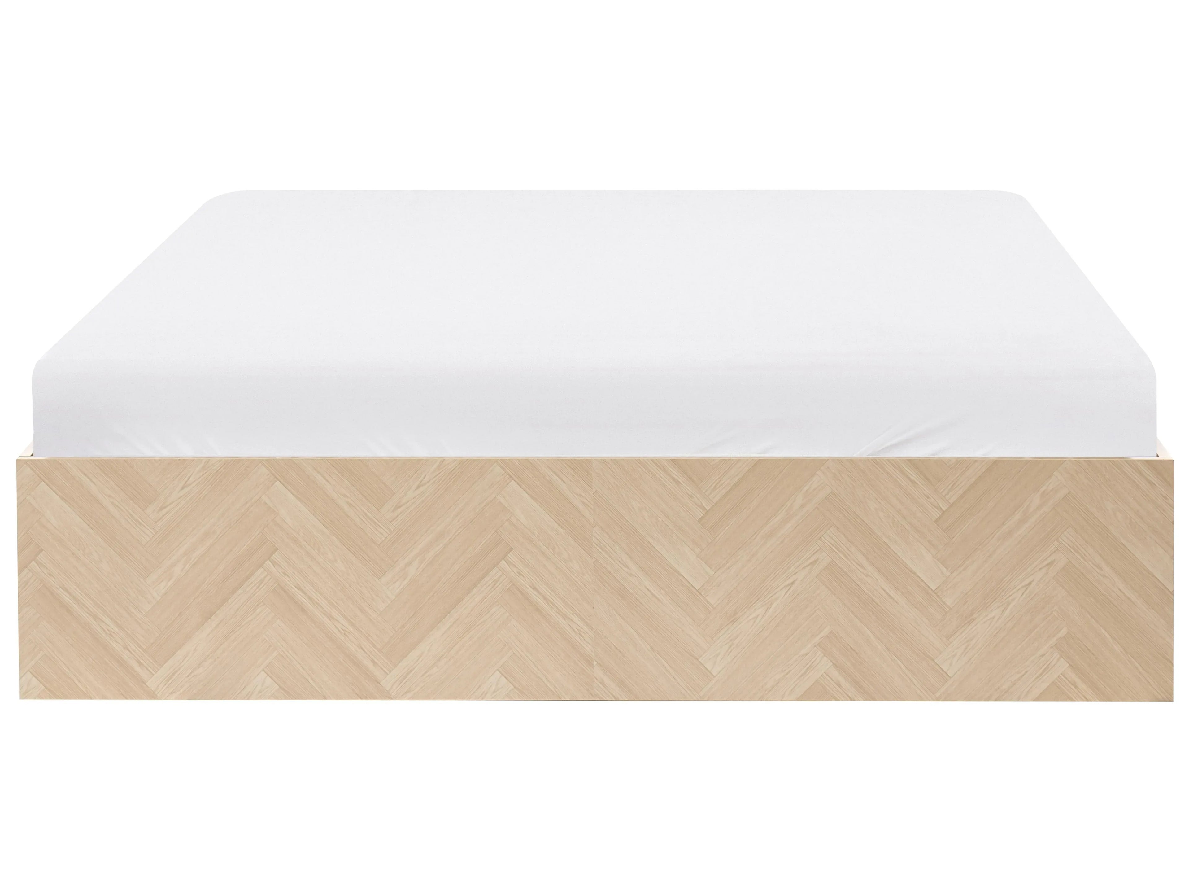 Letto con ottomano senza testata  160 x 200 cm Marrone chiaro