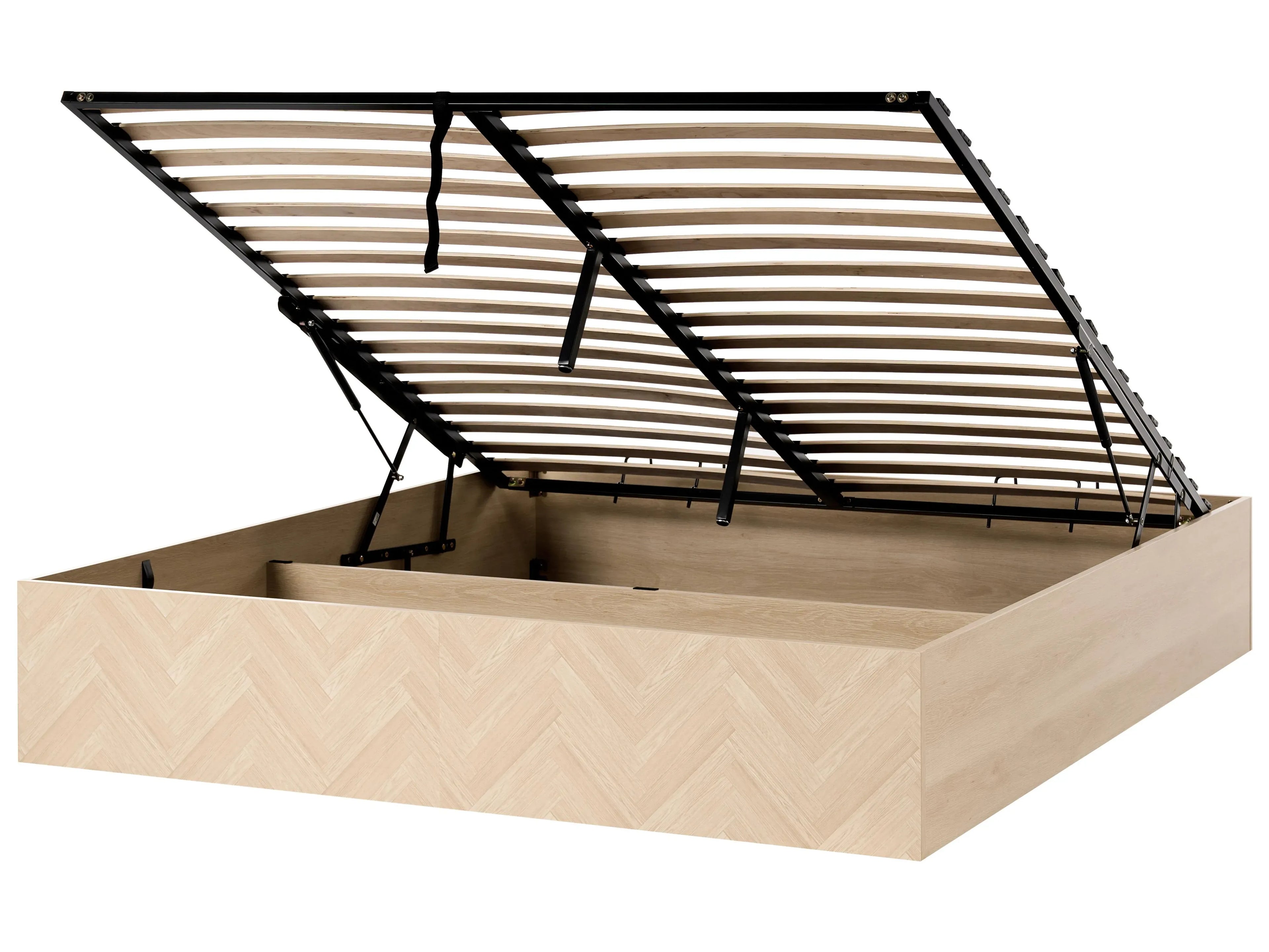 Letto con ottomano senza testata  180 x 200 cm Marrone chiaro