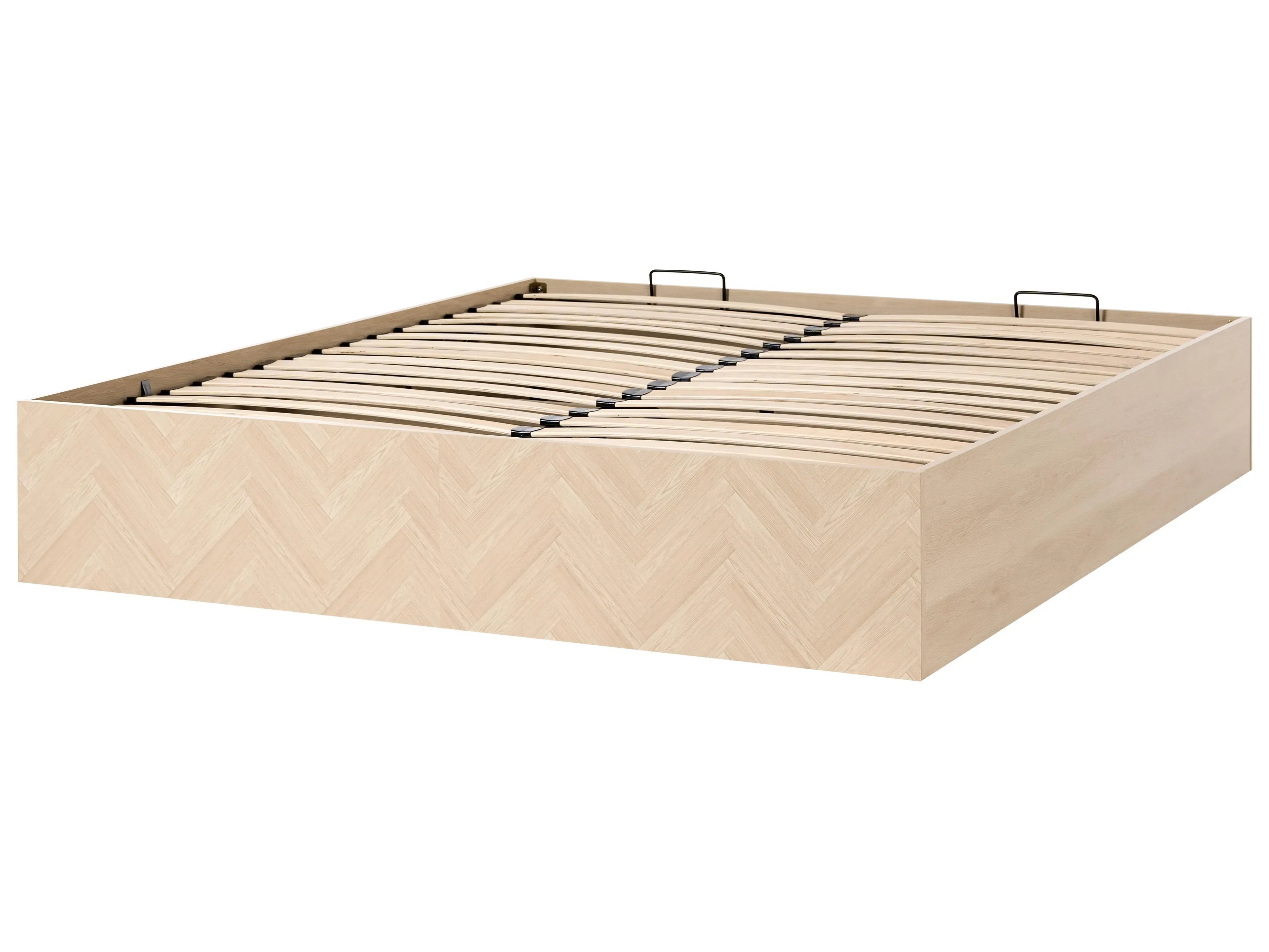 Letto con ottomano senza testata 180 x 200 cm Marrone chiaro