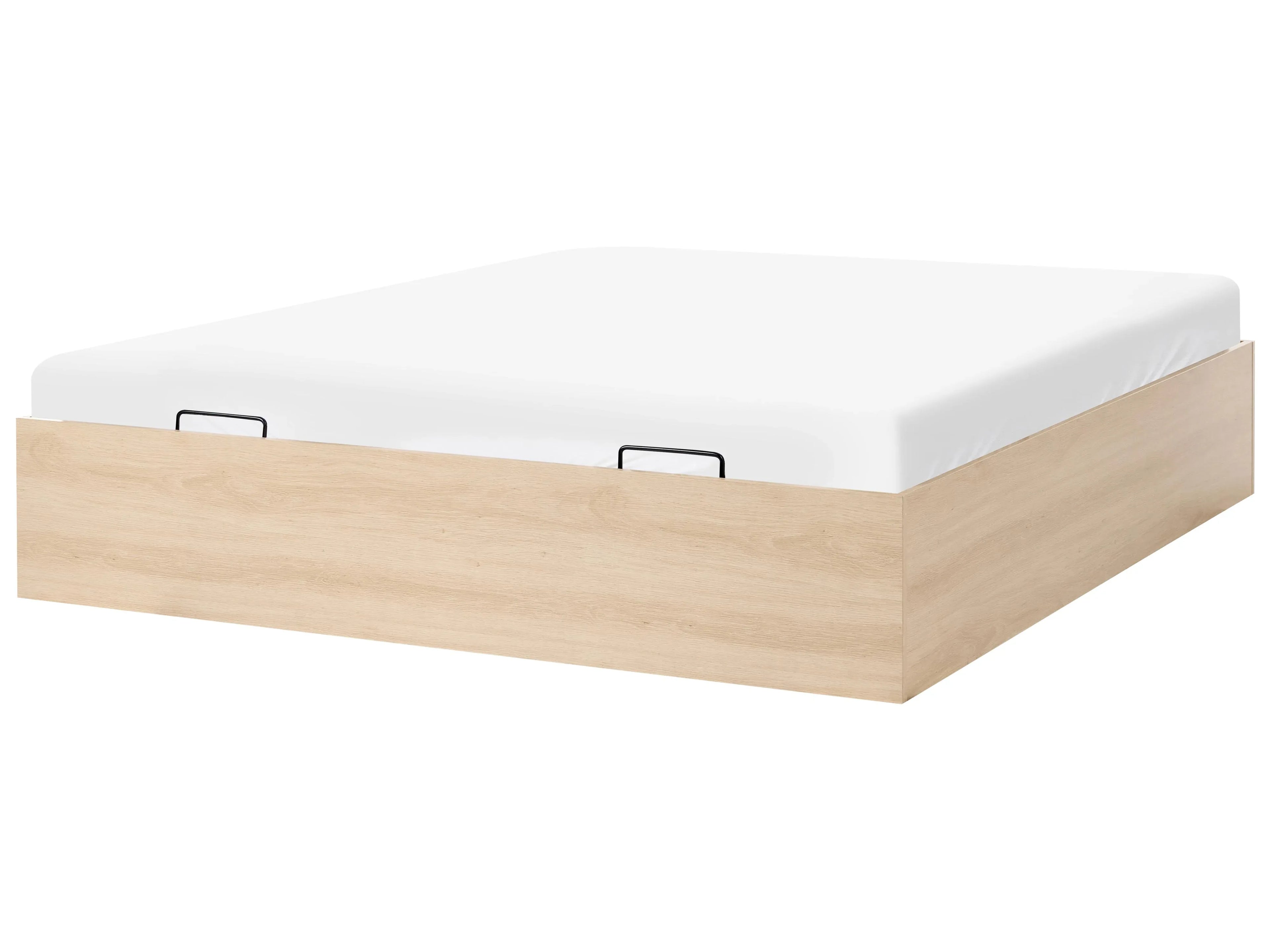 Letto con ottomano senza testata 180 x 200 cm Marrone chiaro
