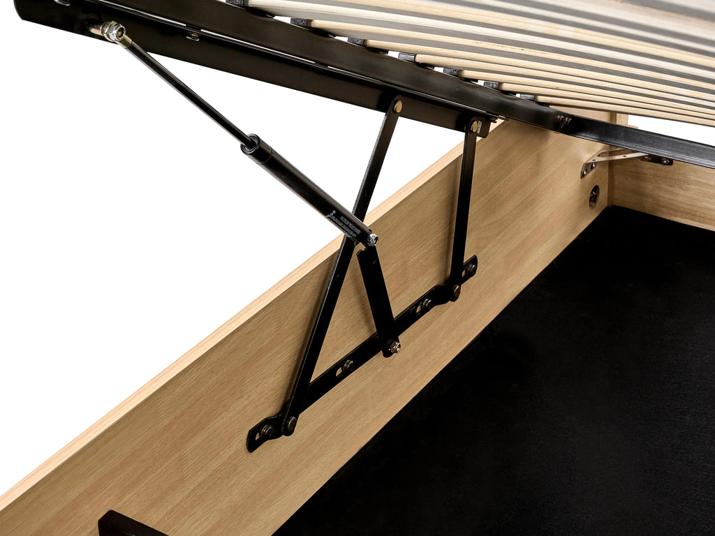 Lit coffre 160 x 200 cm Marron clair