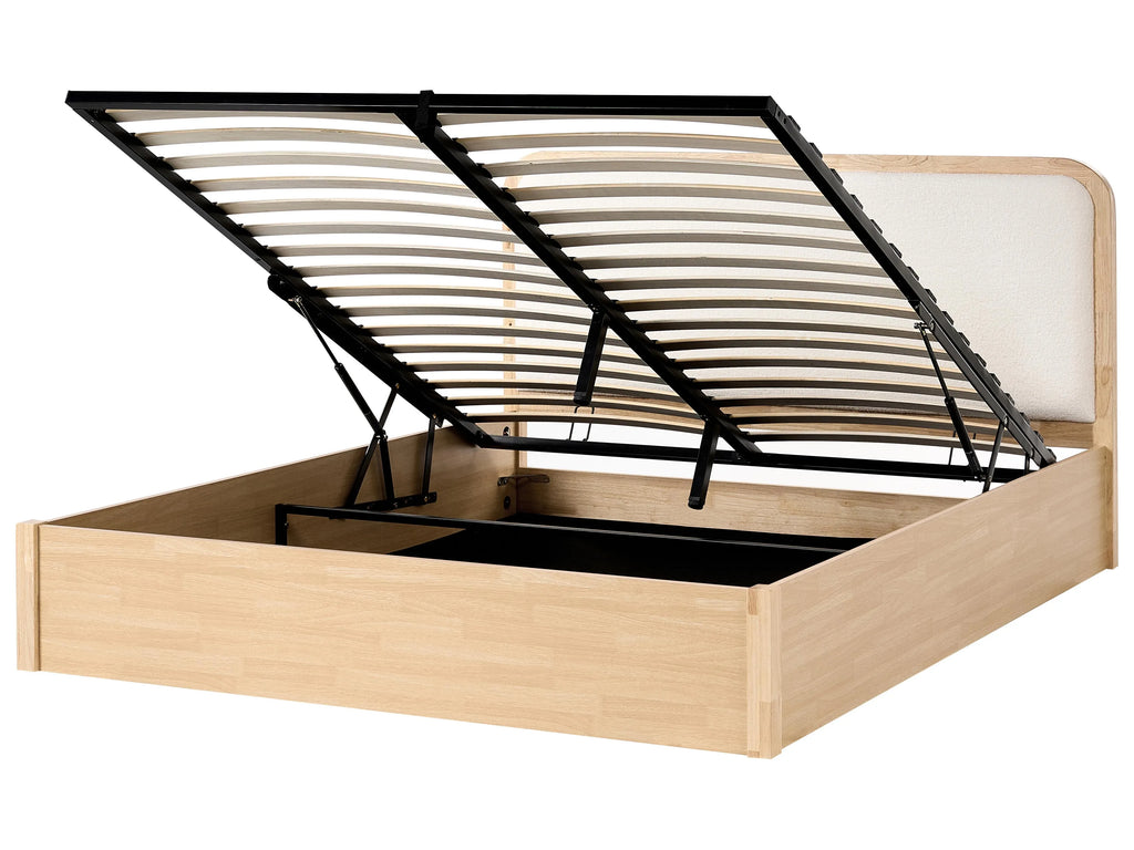 Letto contenitore  180 x 200 cm Marrone chiaro