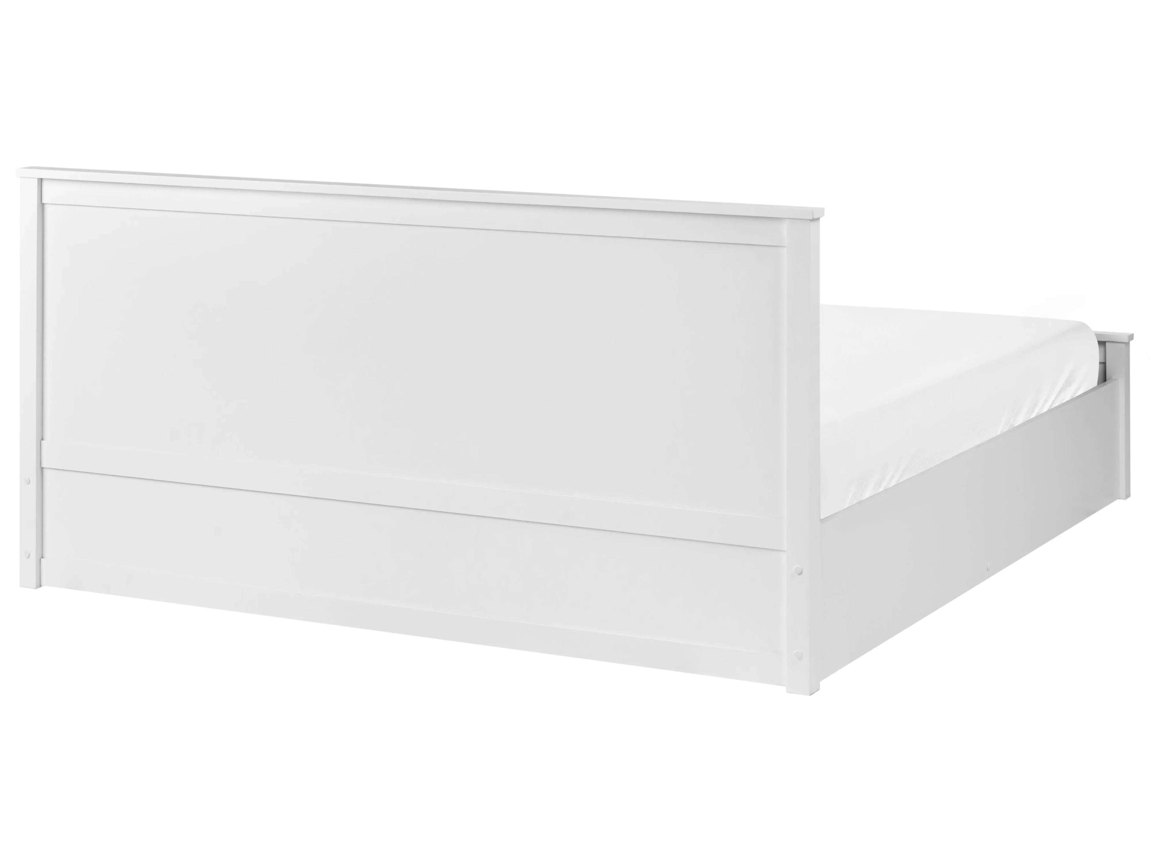 Storage bed Pine wood 180 x 200 cm White