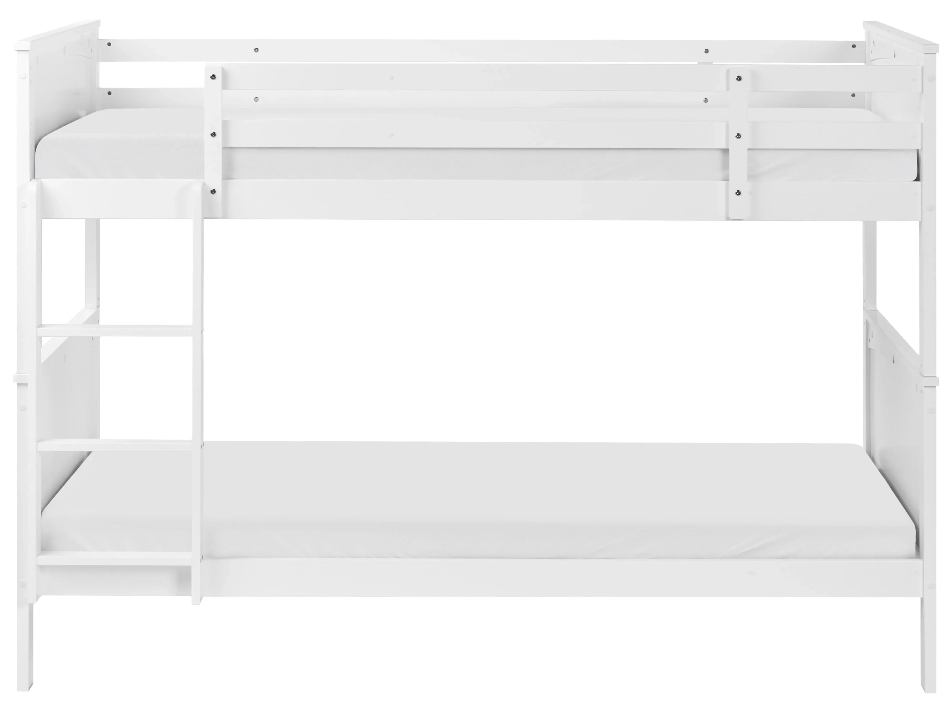 Letto a castello Legno di pino  90 x 200 cm Bianco